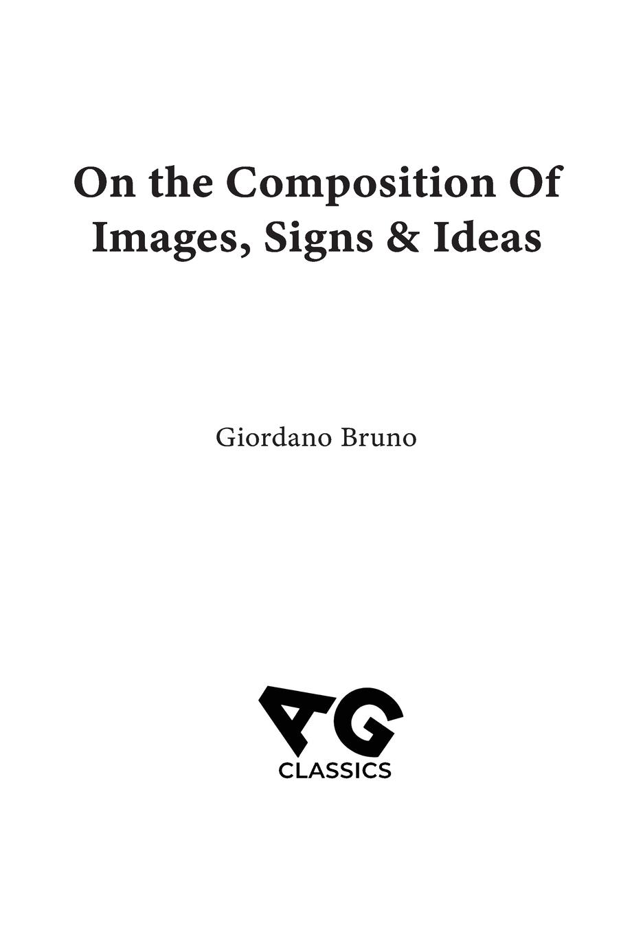 Cover: 9798869218988 | On the Composition of Images, Signs &amp; Ideas | Giordano Bruno | Buch