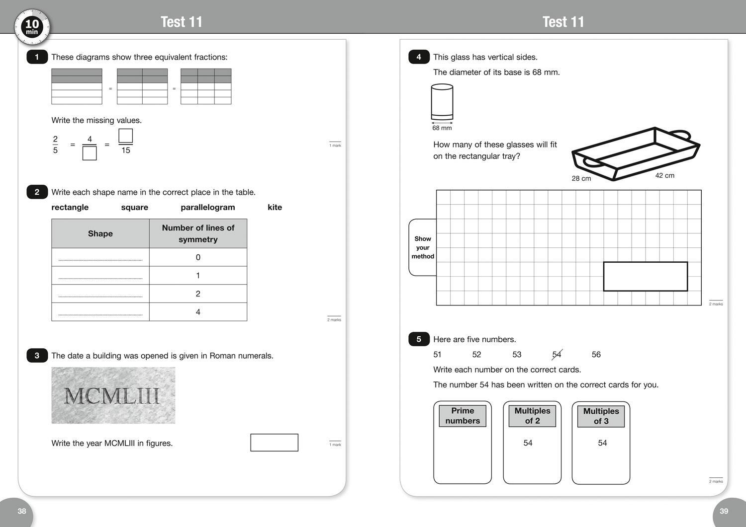 Bild: 9780008335892 | KS2 Maths Reasoning SATs 10-Minute Tests | For the 2024 Tests | Ks2