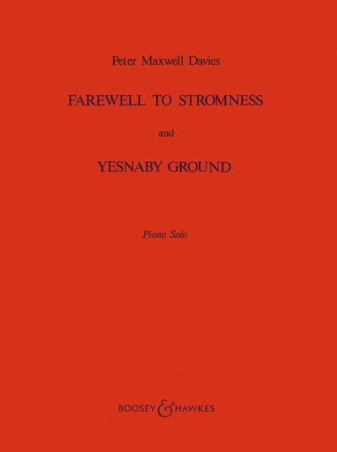 Cover: 9790060037474 | Farewell to Stromness &amp; Yesnaby Ground | Sir Peter Maxwell Davies