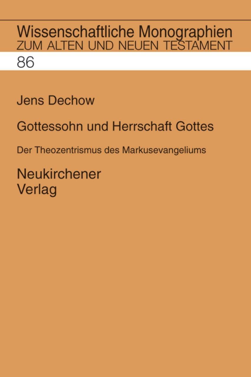 Cover: 9783788717797 | Gottessohn und Herrschaft Gottes | Jens Dechow | Buch | Deutsch | 2000