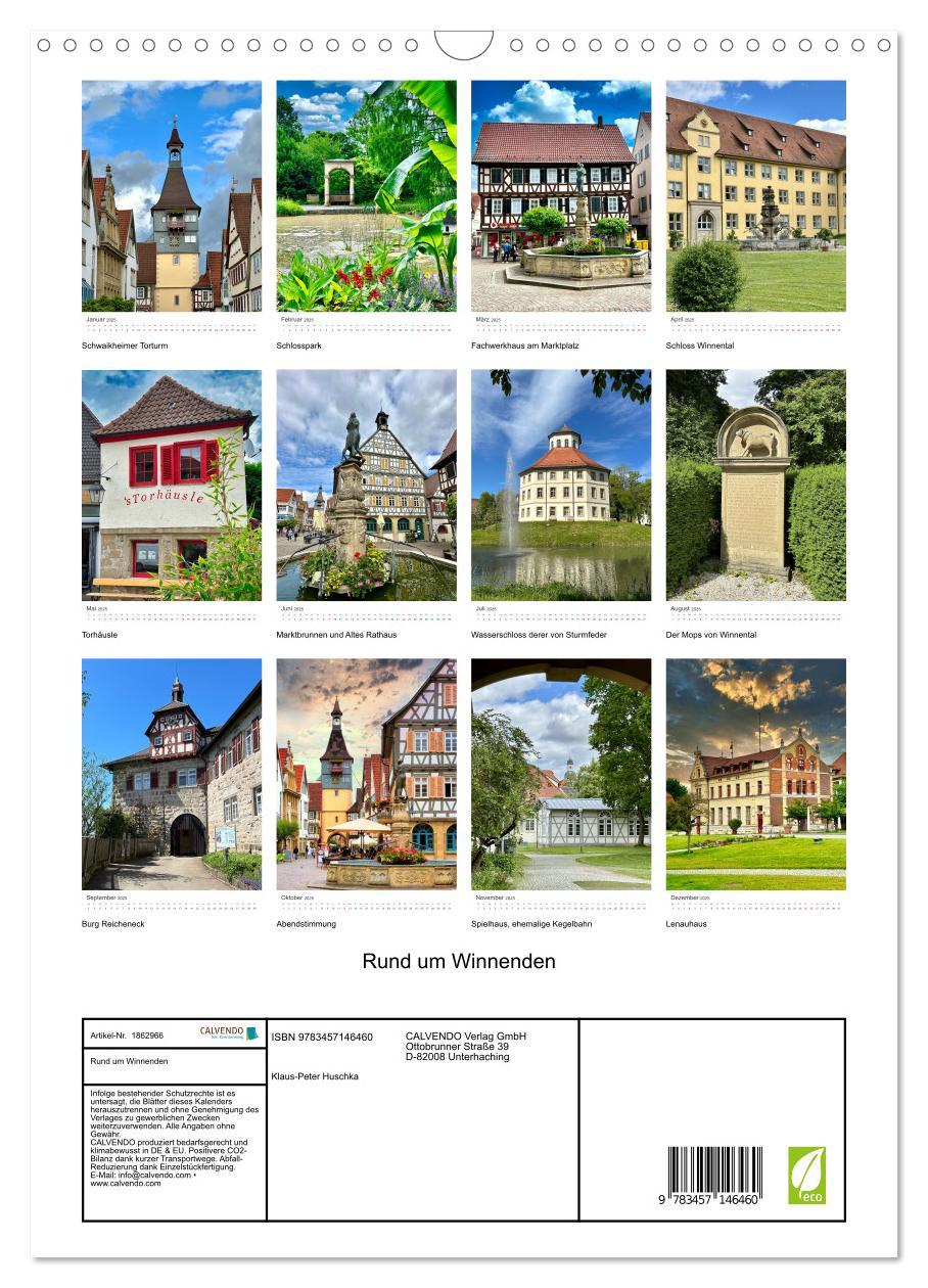 Bild: 9783457146460 | Rund um Winnenden (Wandkalender 2025 DIN A3 hoch), CALVENDO...