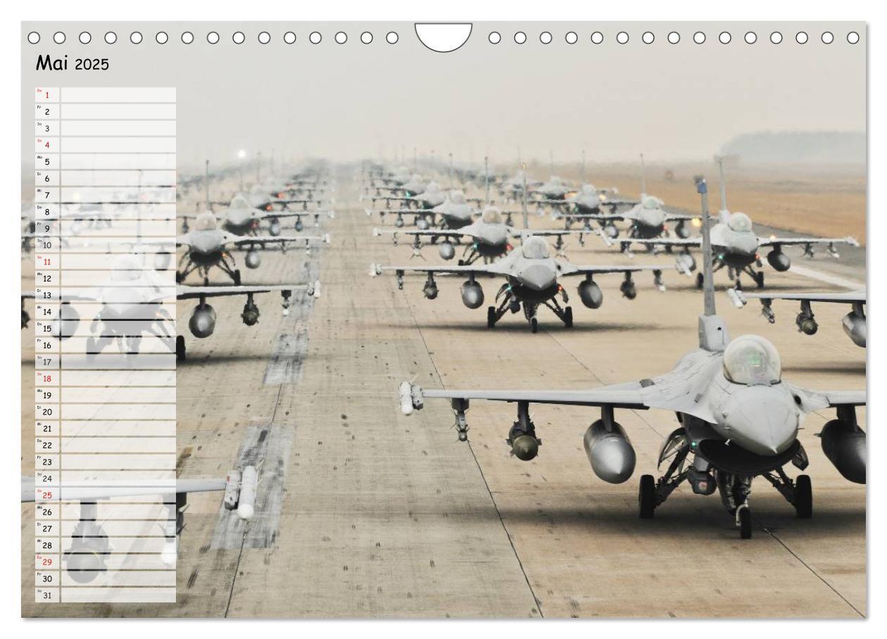 Bild: 9783435535057 | Luftwaffe. Kampfflugzeuge der USA (Wandkalender 2025 DIN A4 quer),...