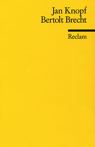 Cover: 9783150176191 | Bertolt Brecht | (Literaturstudium) | Jan Knopf | Taschenbuch | 317 S.
