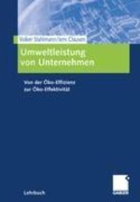 Cover: 9783409117234 | Umweltleistung von Unternehmen | Volker Stahlmann | Taschenbuch | 2000