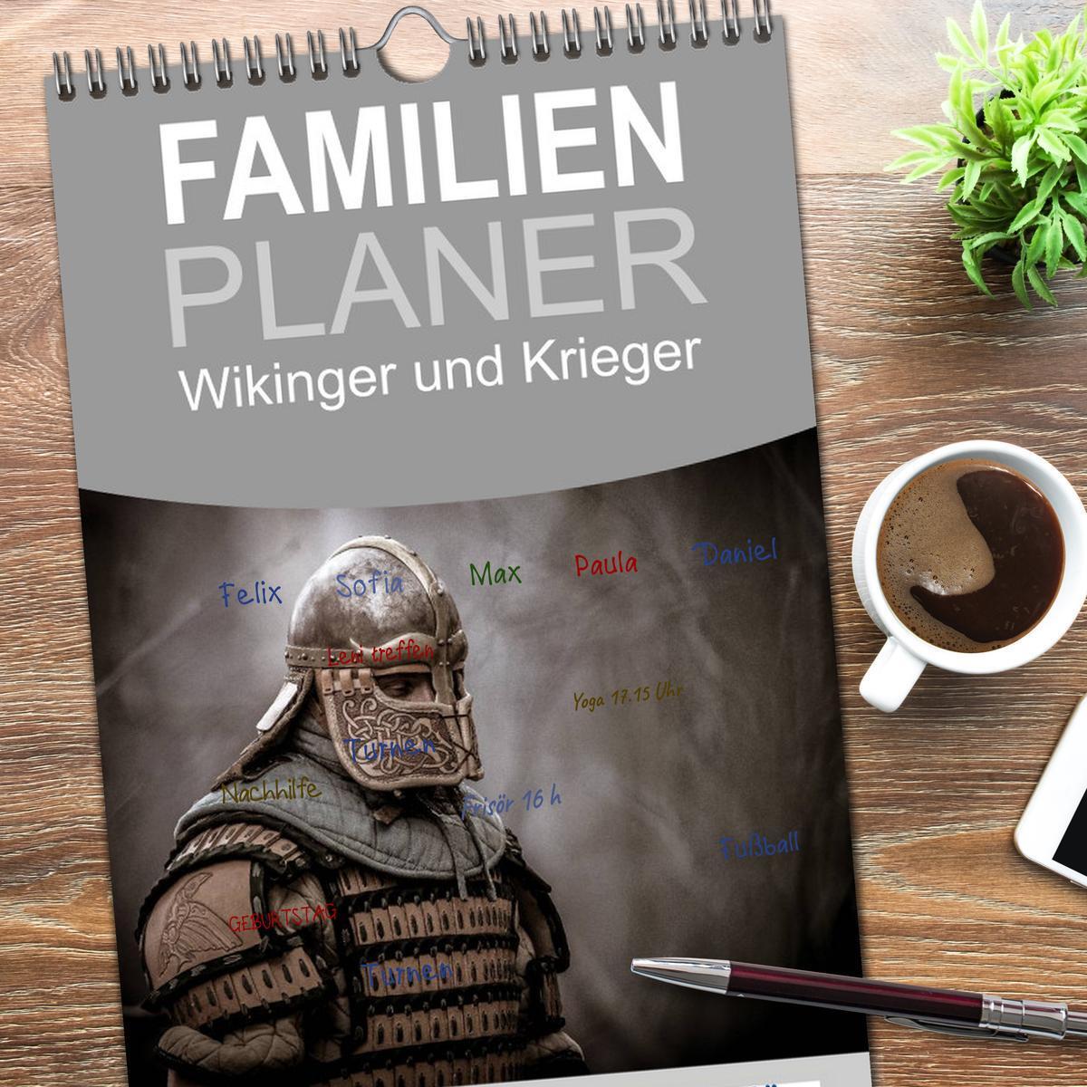 Bild: 9783457125687 | Familienplaner 2025 - Wikinger und Krieger mit 5 Spalten...