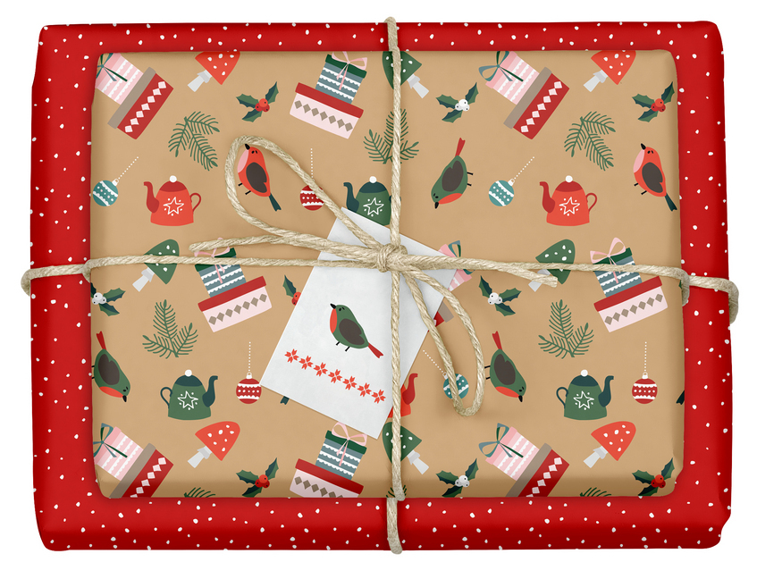 Bild: 4260615910644 | Geschenkpapier Set Weihnachten: Modernes Ornamente-Muster | Stück