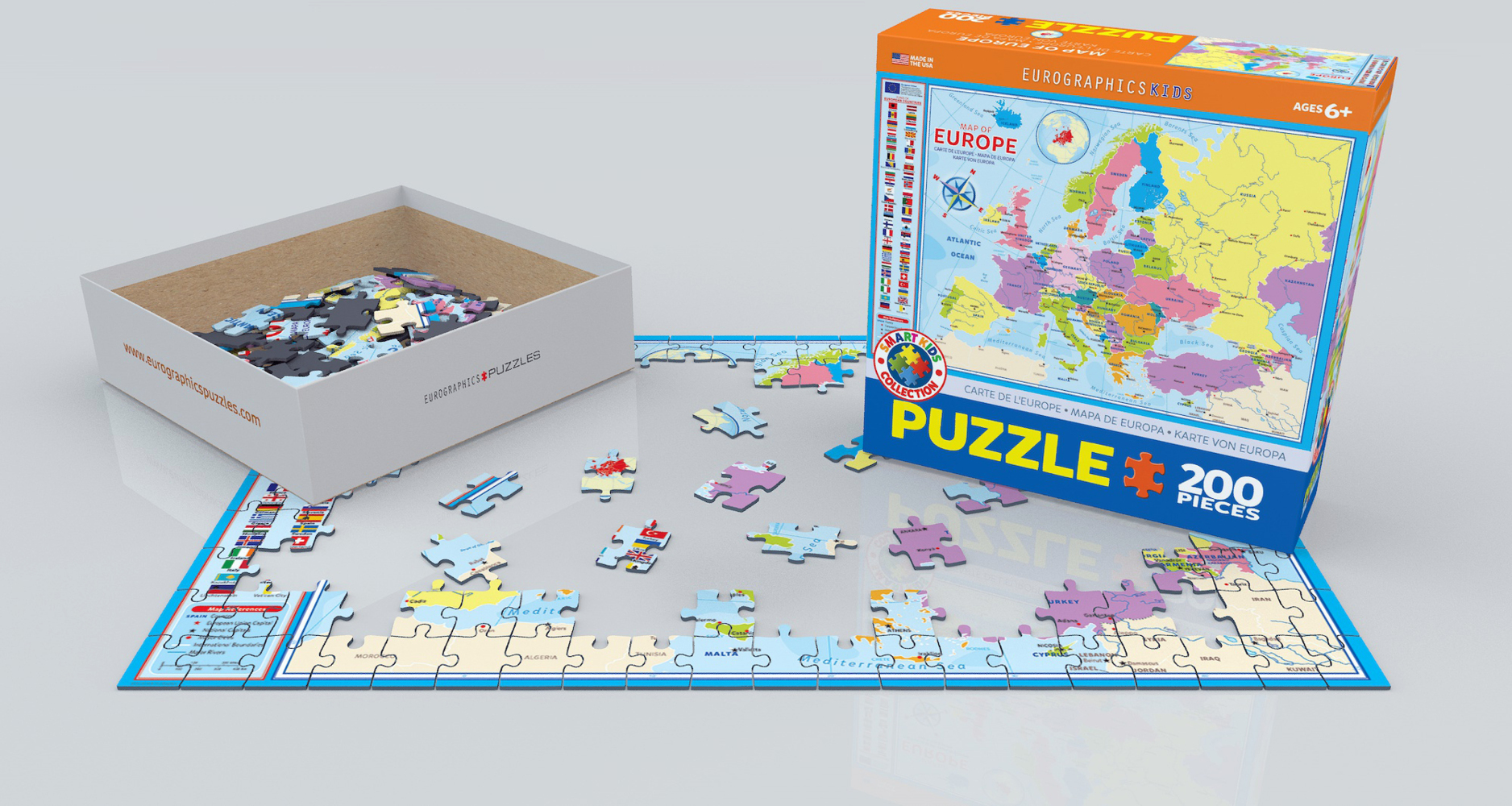 Bild: 628136653749 | Europakarte (Puzzle) | Spiel | In Spielebox | 6200-5374 | 2022