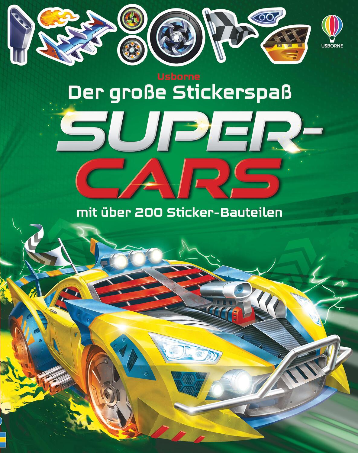 Cover: 9781789415254 | Der große Stickerspaß: Supercars | mit über 200 Sticker-Bauteilen