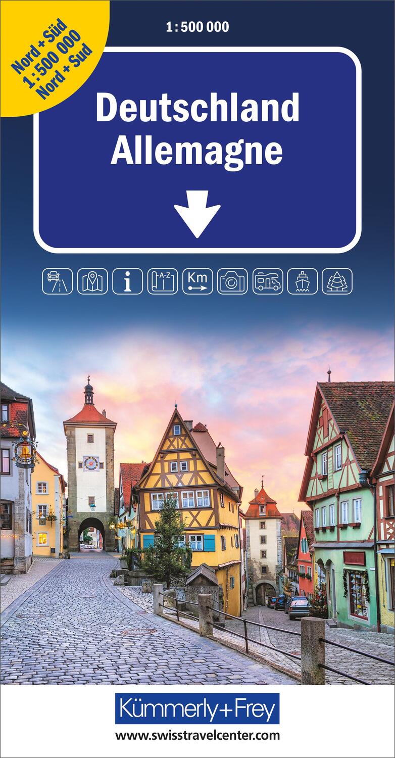 Cover: 9783259012376 | Deutschland Nord + Süd Strassenkarte 1:500000 | Doppelkarte | AG