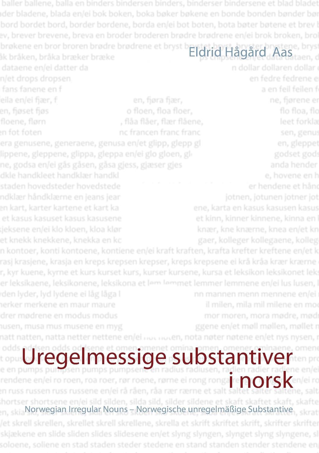 Cover: 9783734733130 | Uregelmessige substantiver i norsk | Eldrid Hågård Aas | Taschenbuch