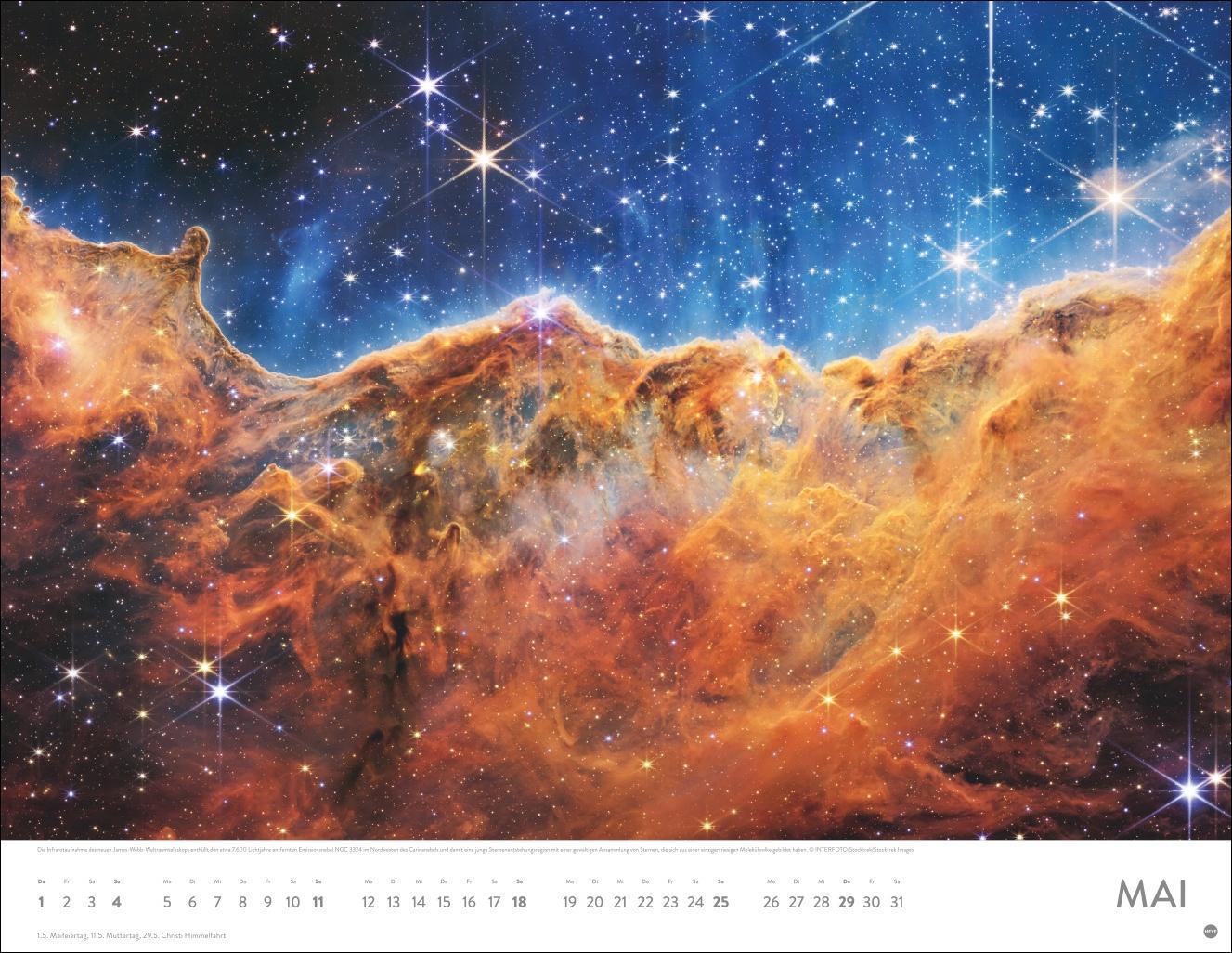 Bild: 9783756405077 | Das Universum Posterkalender 2025 | Heye | Kalender | Spiralbindung