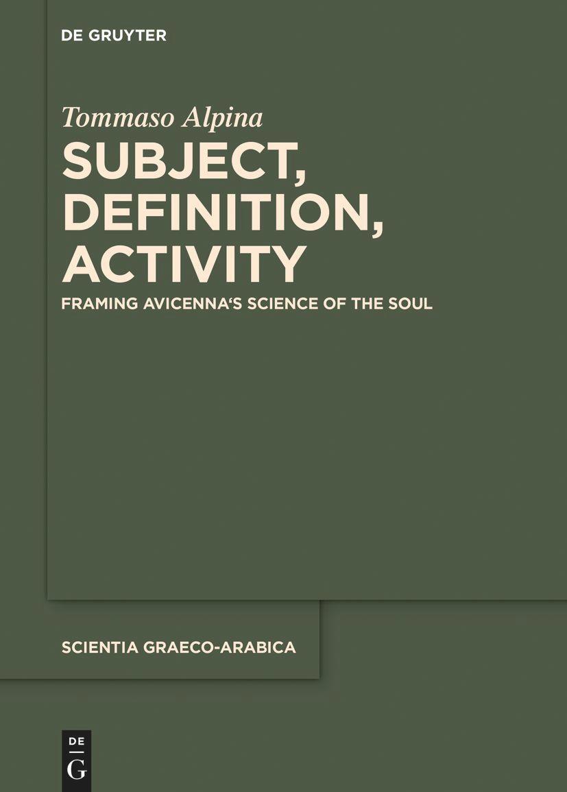 Cover: 9783111109244 | Subject, Definition, Activity | Framing Avicenna's Science of the Soul