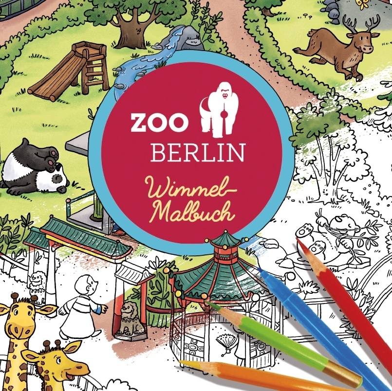 Cover: 9783947188437 | Zoo Berlin Wimmel-Malbuch | Carolin Görtler | Taschenbuch | 32 S.