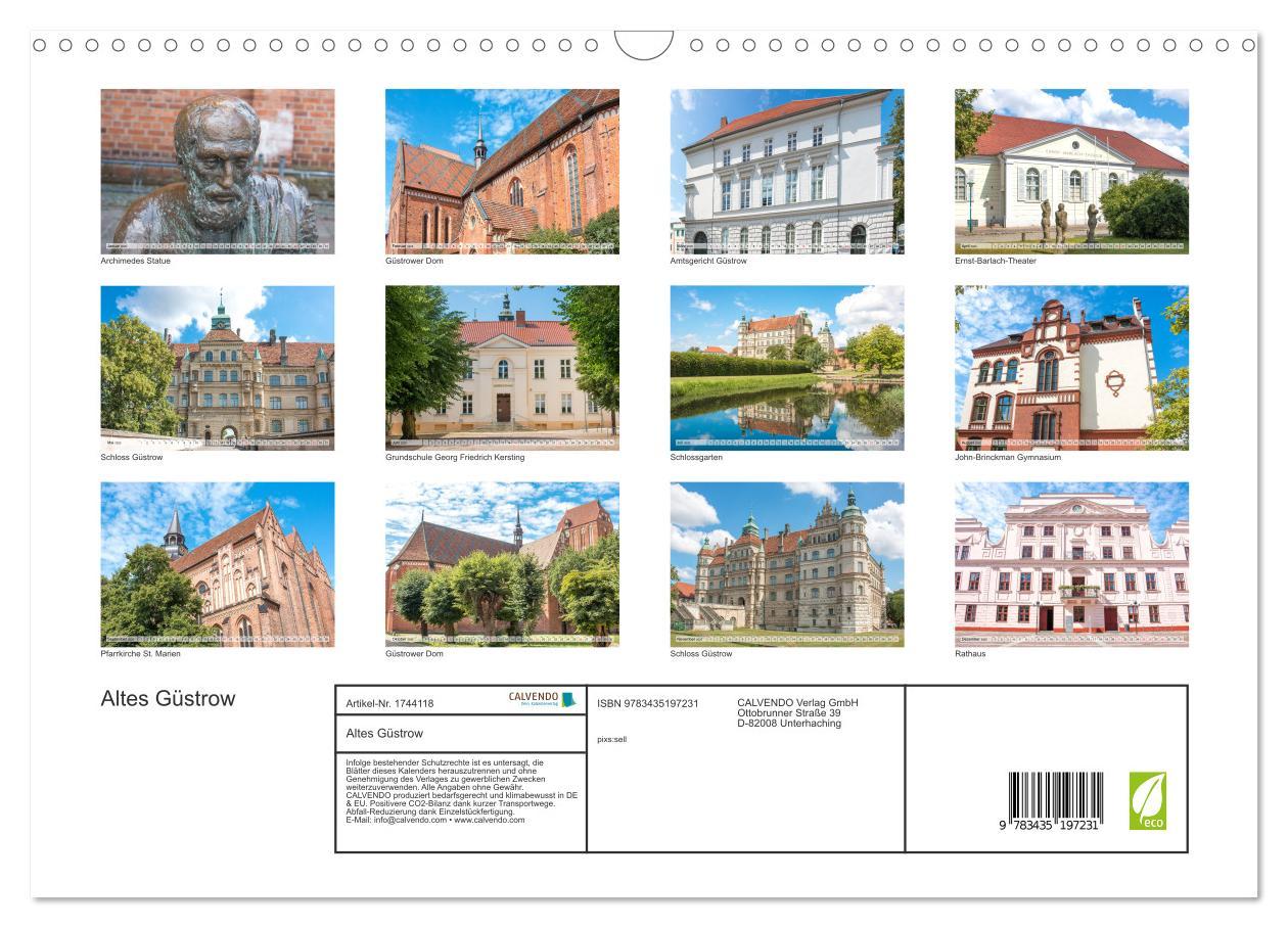 Bild: 9783435197231 | Altes Güstrow (Wandkalender 2025 DIN A3 quer), CALVENDO Monatskalender