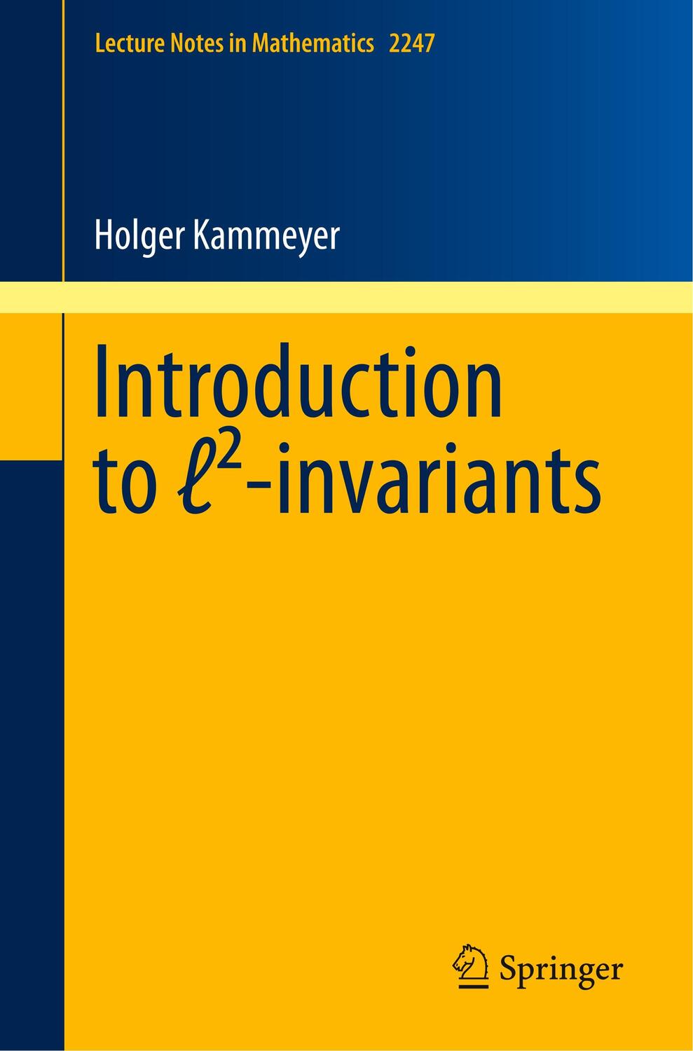 Cover: 9783030282967 | Introduction to ¿²-invariants | Holger Kammeyer | Taschenbuch | VIII