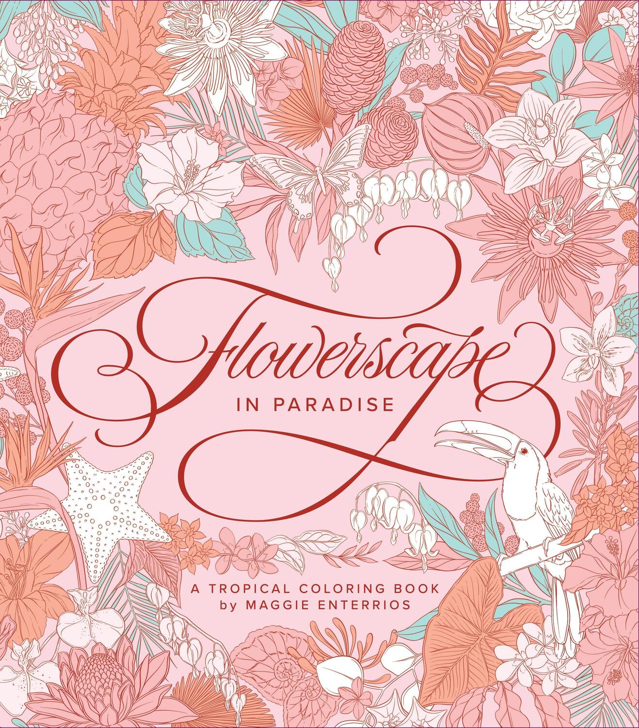 Cover: 9781624149122 | Flowerscape in Paradise: A Tropical Coloring Book | Maggie Enterrios