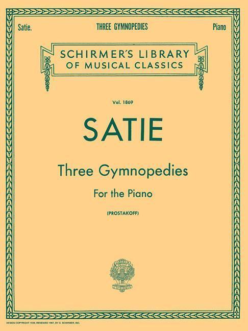 Cover: 9780793525904 | 3 Gymnopedies | Schirmer Library of Classics Volume 1869 Piano Solo