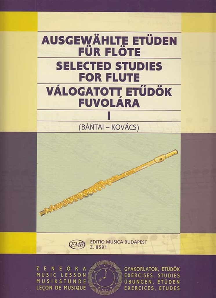 Cover: 9790080085912 | Ausgewählte Etüden 1 | Für Flöte | Kovacs Bantai | Broschüre | 34 S.