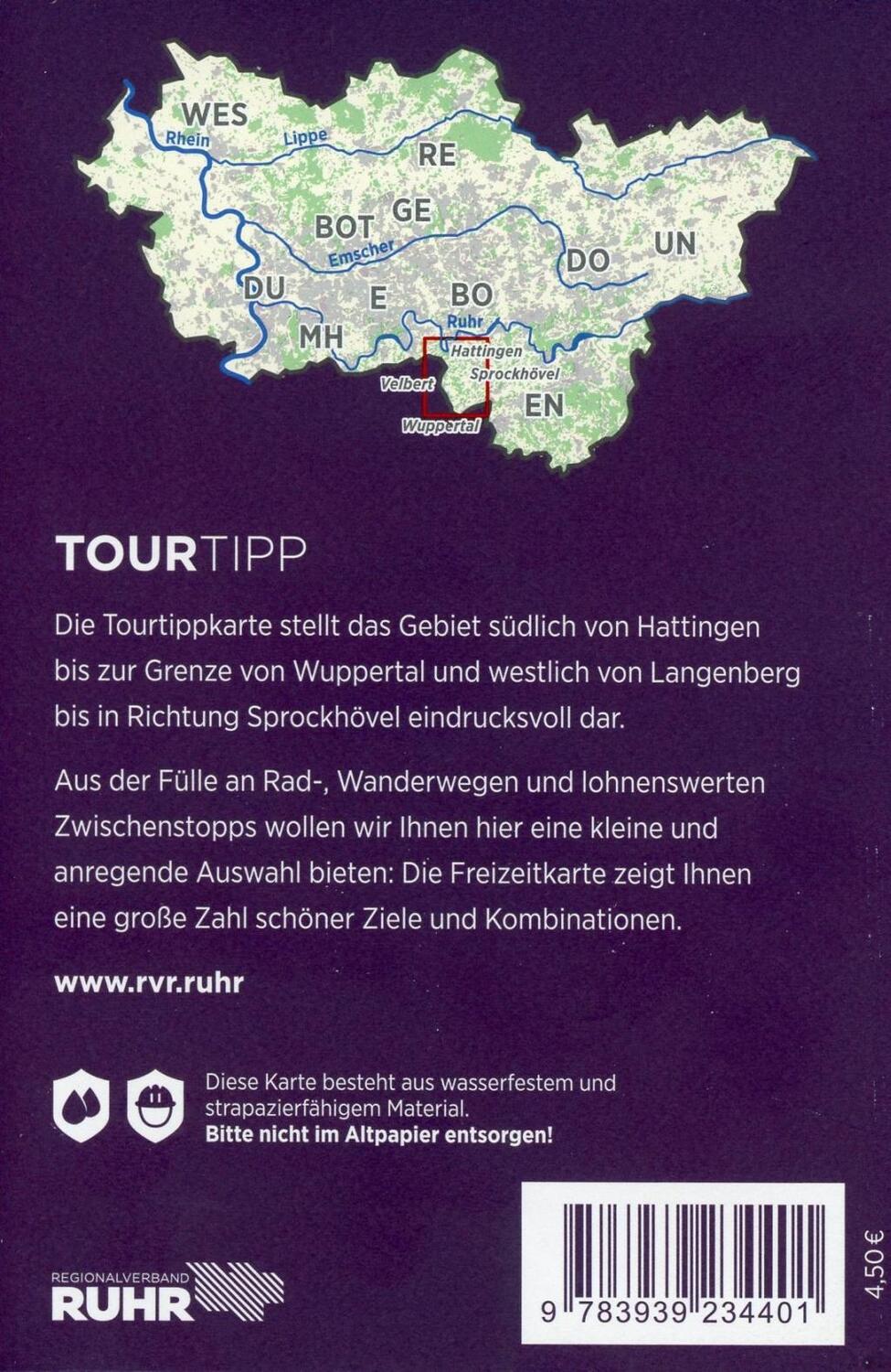 Bild: 9783939234401 | Tourtipp Elfringhauser Schweiz 1:17 500 | Wandern / Radfahren | 2019