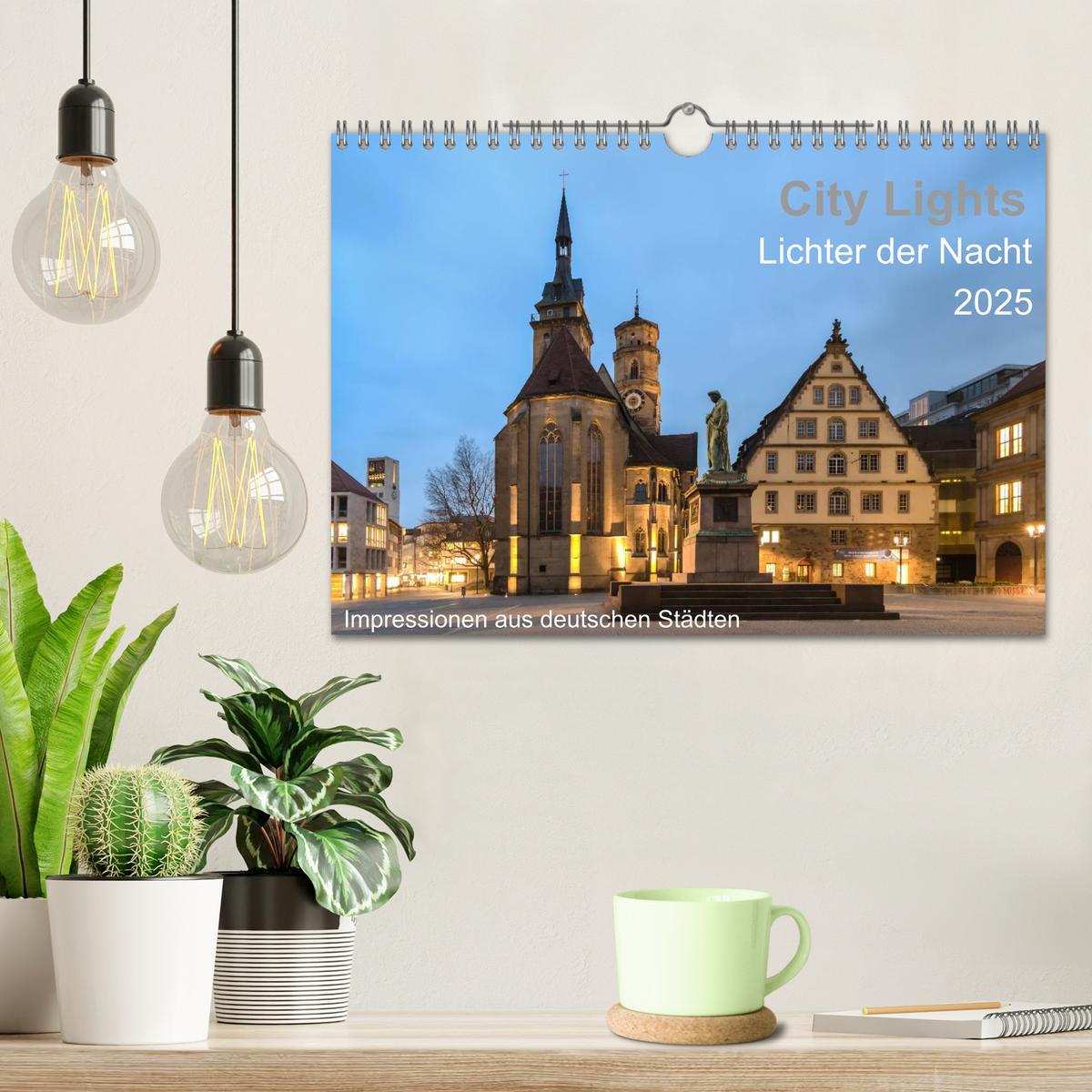 Bild: 9783435621347 | City Lights - Lichter der Nacht (Wandkalender 2025 DIN A4 quer),...