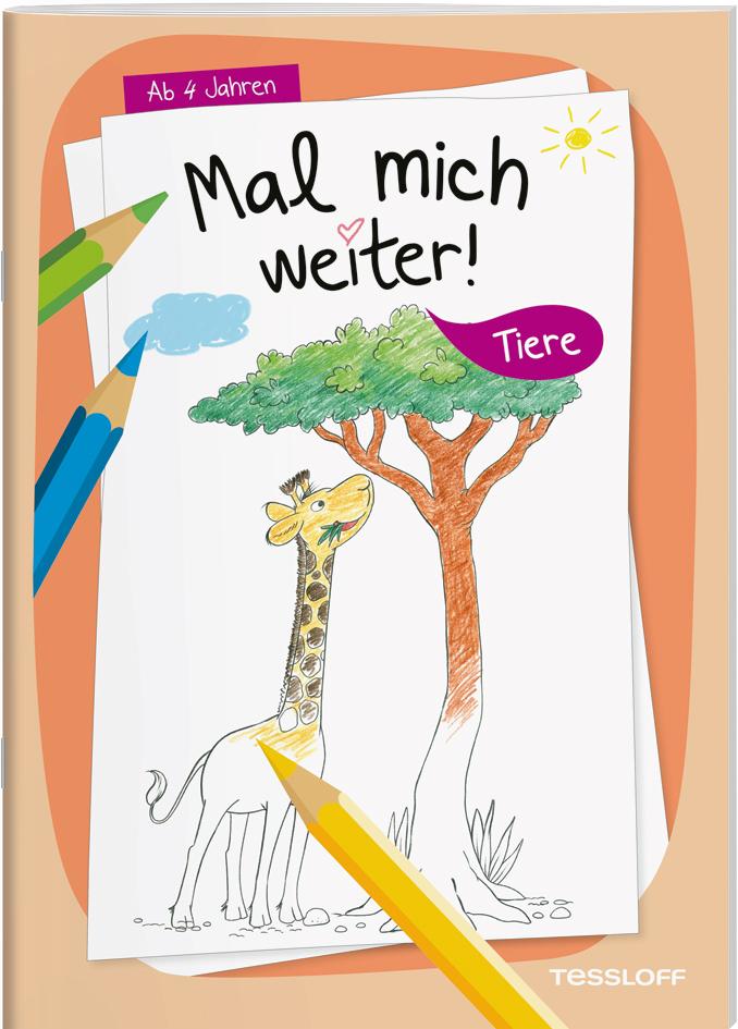 Cover: 9783788645816 | Mal mich weiter. Tiere | Malen für Kinder ab 4 Jahren | Judith Federer