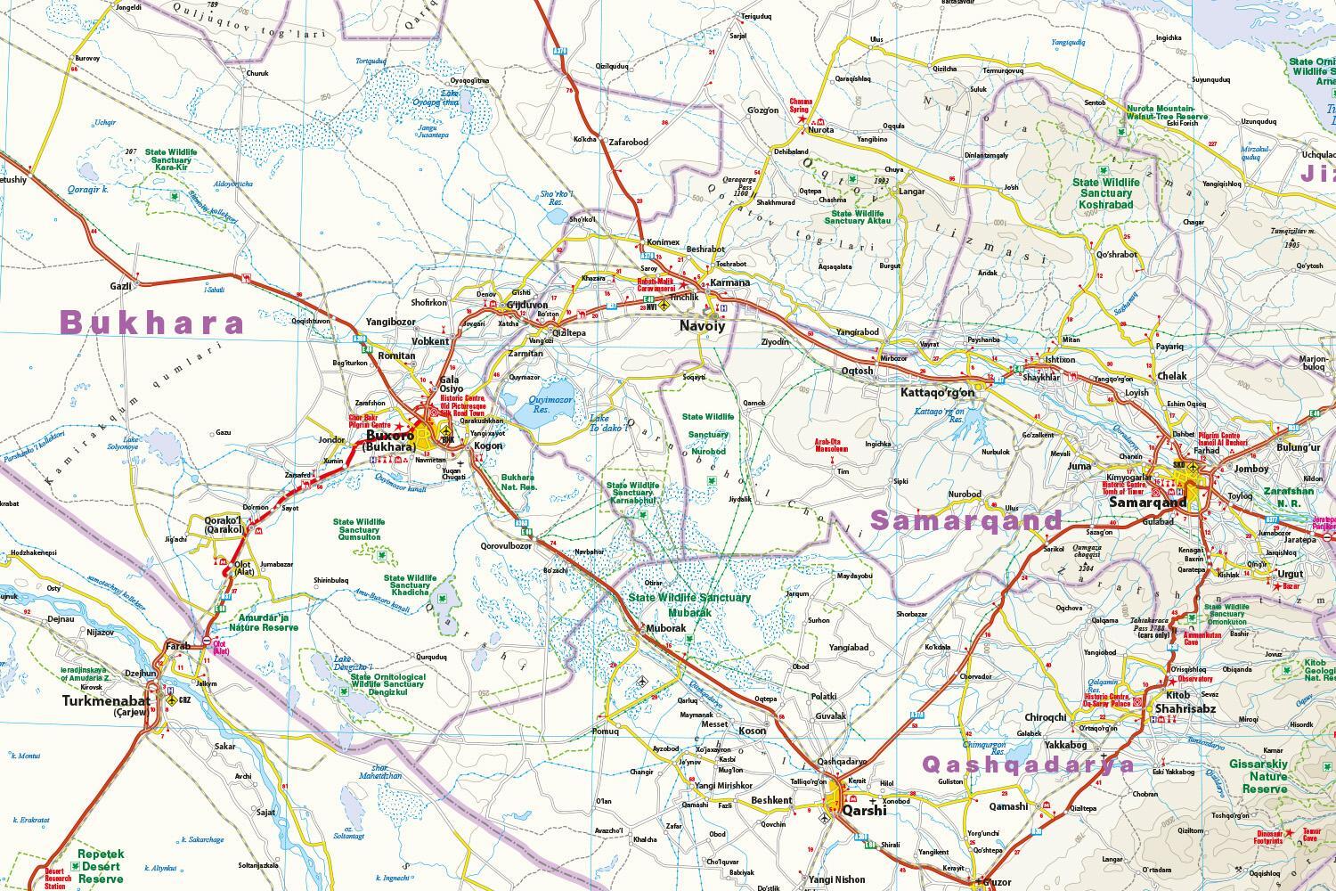 Bild: 9783831772742 | Reise Know-How Landkarte Usbekistan / Uzbekistan (1:1.000.000) | Rump