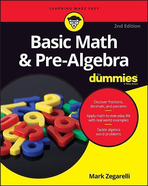 Cover: 9781119293637 | Basic Math & Pre-Algebra For Dummies 2e | M Zegarelli | Taschenbuch