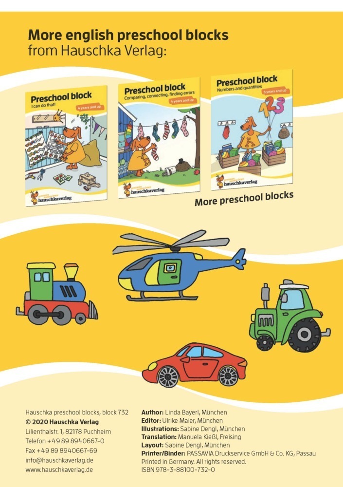 Bild: 9783881007320 | Preschool Activity Book for 5 Years - Boys and Girls - Logical...