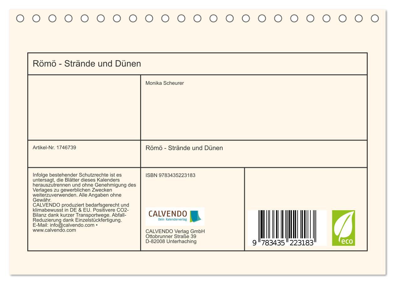 Bild: 9783435223183 | Römö - Strände und Dünen (Tischkalender 2025 DIN A5 quer), CALVENDO...