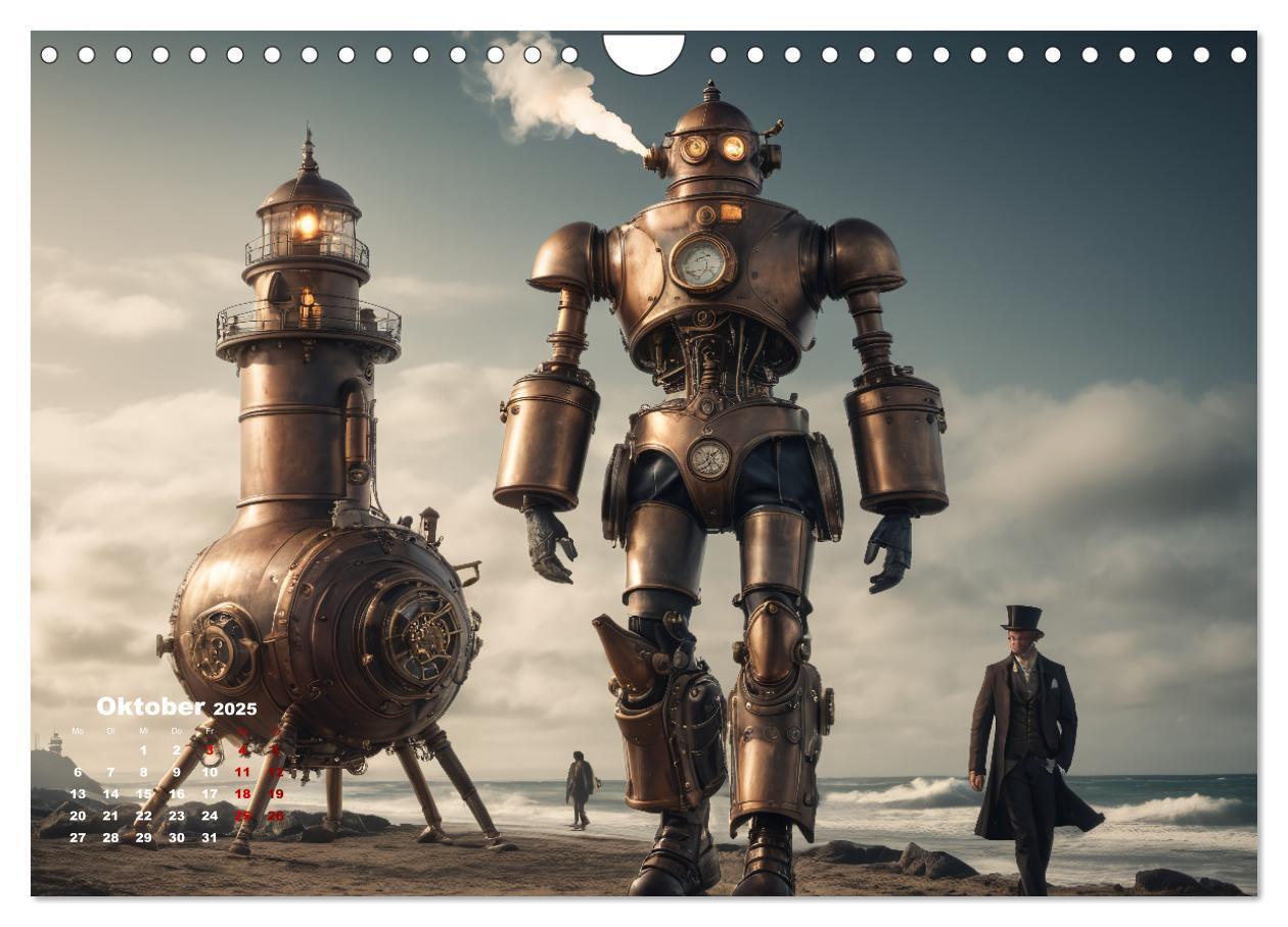 Bild: 9783383803765 | Steampunk - Die Welt der Leuchttürme (Wandkalender 2025 DIN A4...