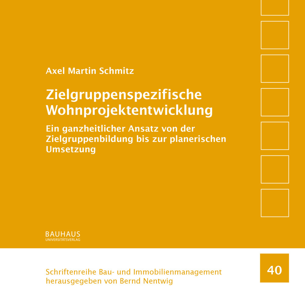 Cover: 9783957732897 | Zielgruppenspezifische Wohnprojektentwicklung | Axel Martin Schmitz