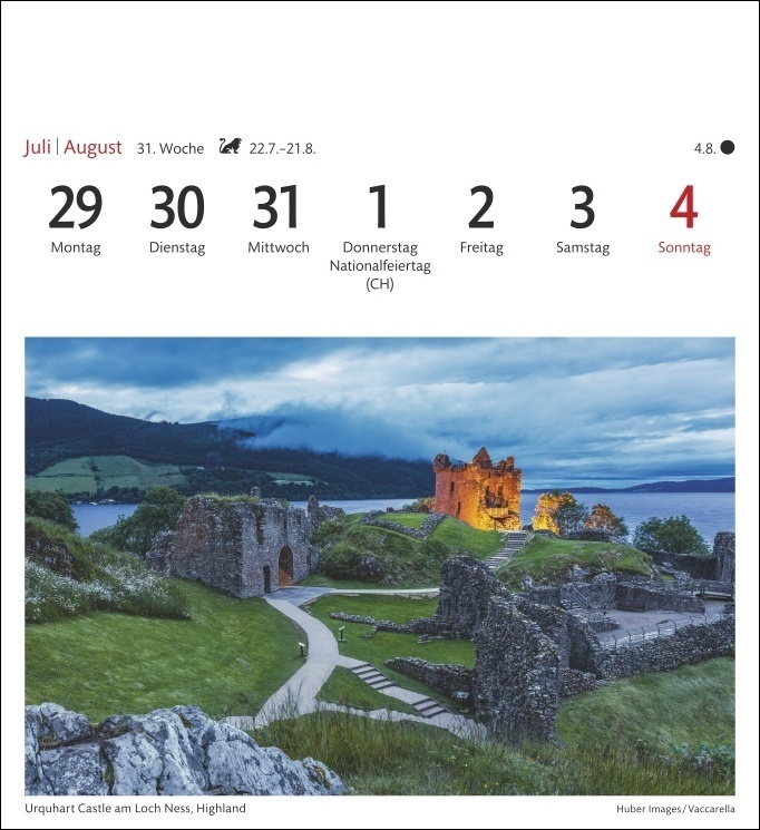 Bild: 9783840030666 | Schottland Sehnsuchtskalender 2024. Postkarten-Fotokalender voll...