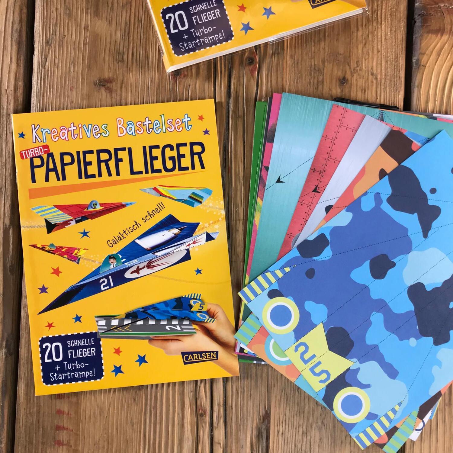 Bild: 9783551191571 | Bastelset für Kinder: Kreatives Bastelset: Turbo-Papierflieger | Buch