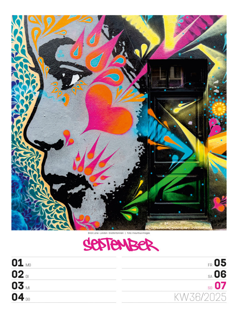 Bild: 9783838435299 | Street Art - Graffiti - Wochenplaner Kalender 2025 | Kunstverlag