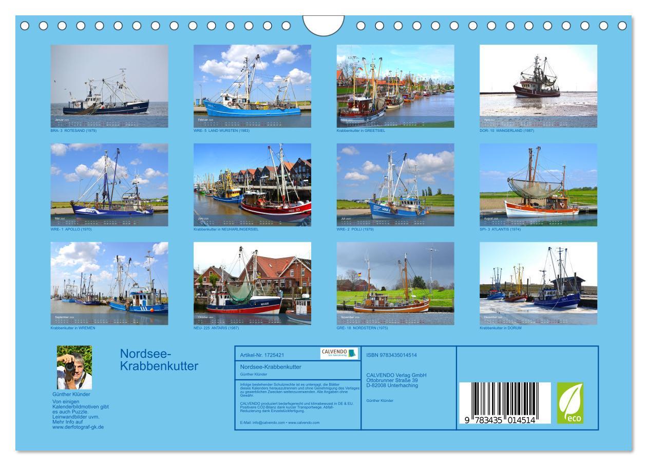 Bild: 9783435014514 | Nordsee-Krabbenkutter (Wandkalender 2025 DIN A4 quer), CALVENDO...