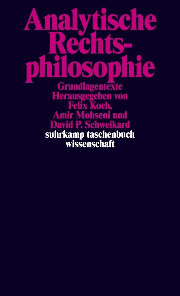 Cover: 9783518298190 | Analytische Rechtsphilosophie | Grundlagentexte | Felix Koch (u. a.)