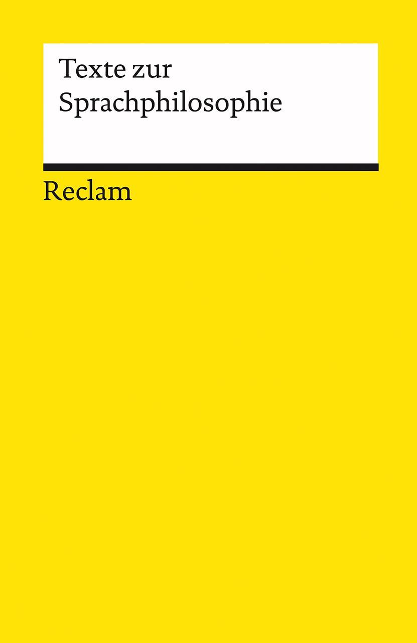 Cover: 9783150189085 | Texte zur Sprachphilosophie | Jonas Pfister | Taschenbuch | Deutsch