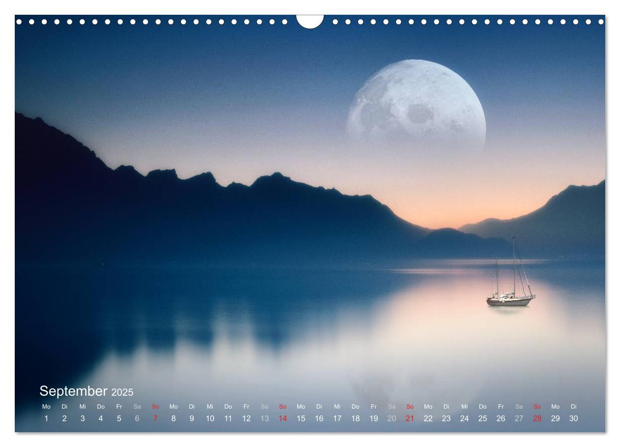 Bild: 9783435645107 | Mondnacht (Wandkalender 2025 DIN A3 quer), CALVENDO Monatskalender