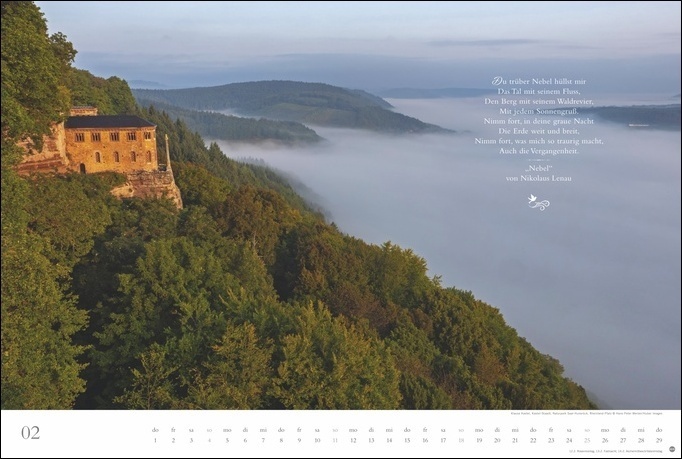 Bild: 9783756403196 | Deutschlands Höhen - Ein literarischer Spaziergang Kalender 2024....
