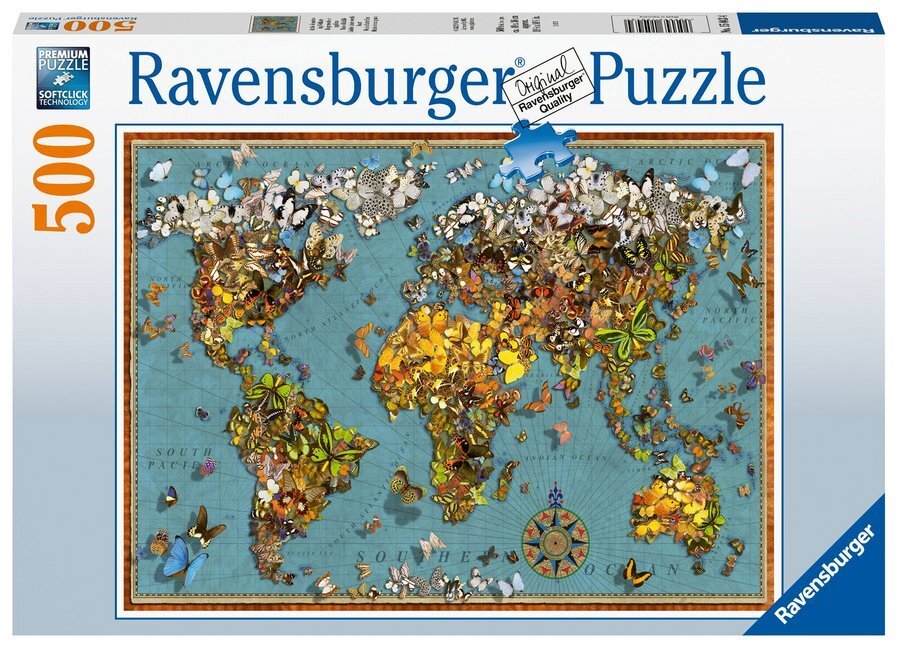 Cover: 4005556150434 | Antike Schmetterling-Weltkarte (Puzzle) | Spiel | In Spielebox | 15043