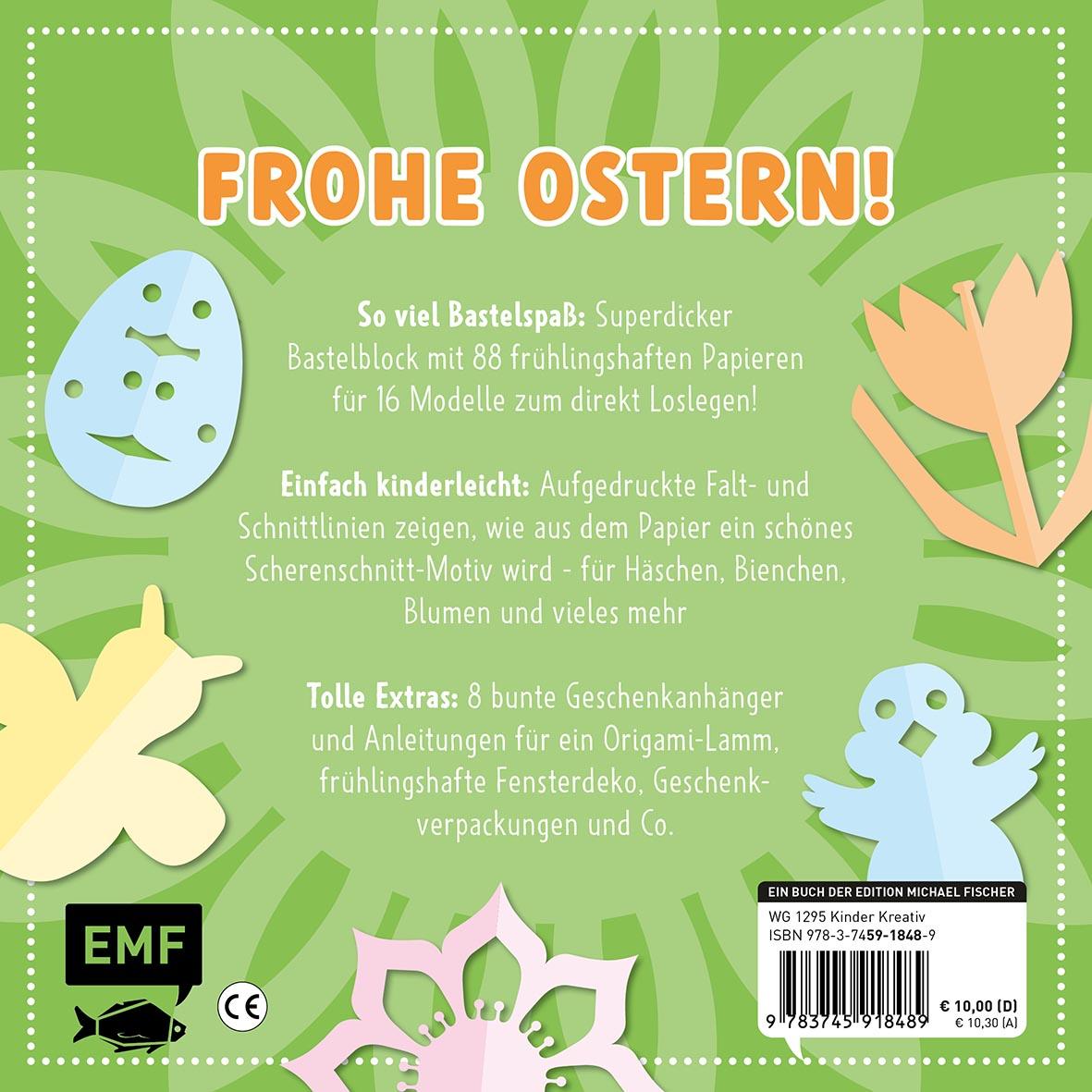 Rückseite: 9783745918489 | Bastelblock: Meine bunte Osterzeit | Ina Mielkau (u. a.) | Taschenbuch