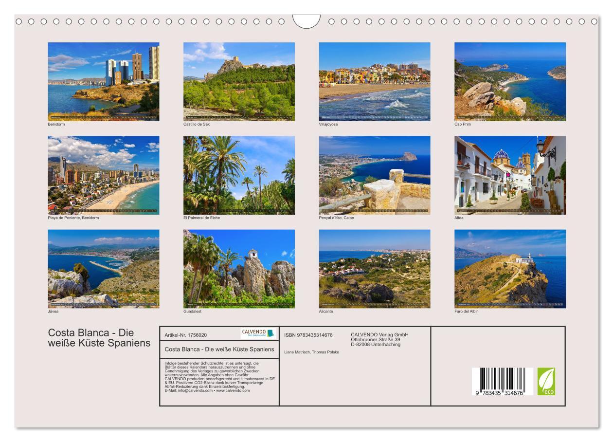 Bild: 9783435314676 | Costa Blanca - Die weiße Küste Spaniens (Wandkalender 2025 DIN A3...