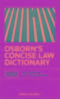 Cover: 9780414023208 | Osborn's Concise Law Dictionary | Taschenbuch | Englisch | 2013