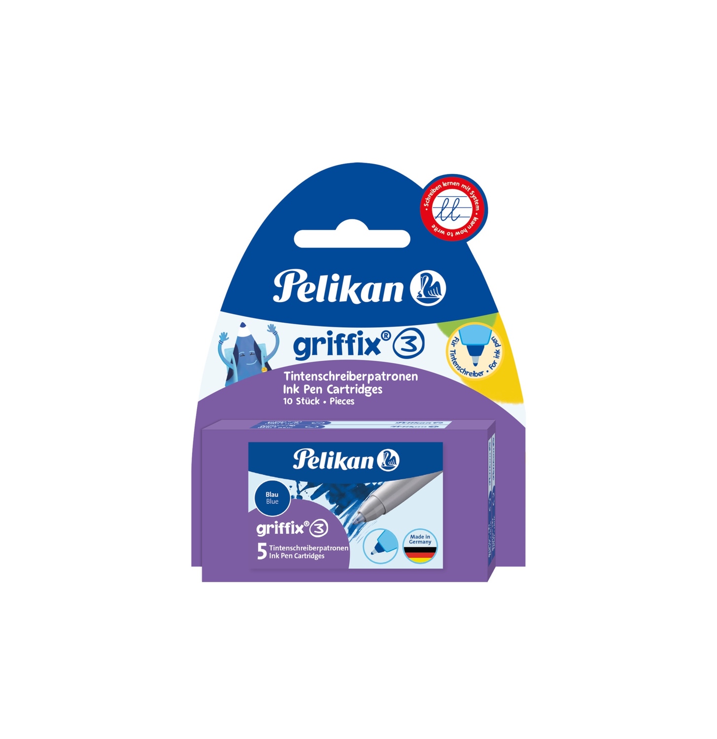 Cover: 4012700960573 | Pelikan Tintenpatronen griffix® Blau 2 x 5er Set | 960575 | 2021