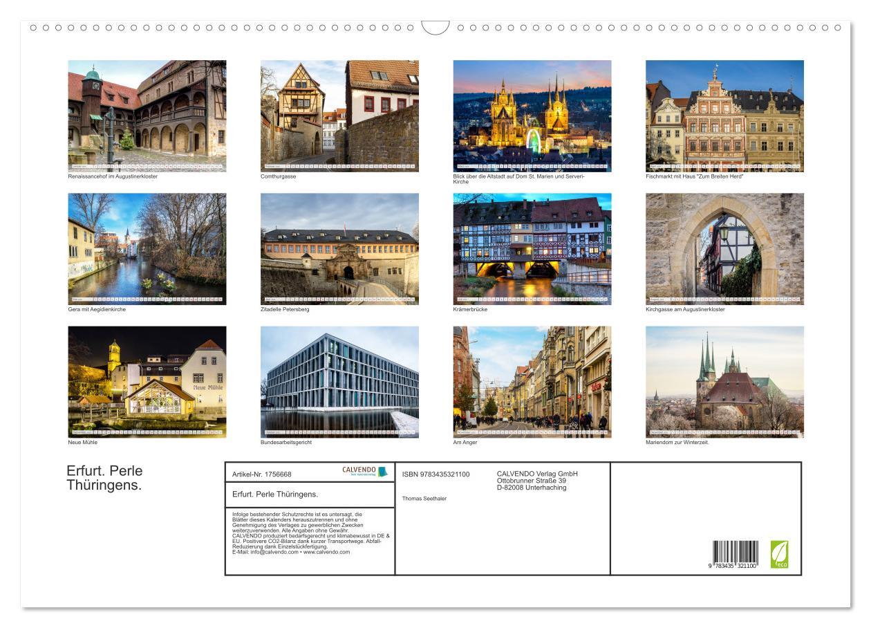 Bild: 9783435321100 | Erfurt. Perle Thüringens. (Wandkalender 2025 DIN A2 quer), CALVENDO...