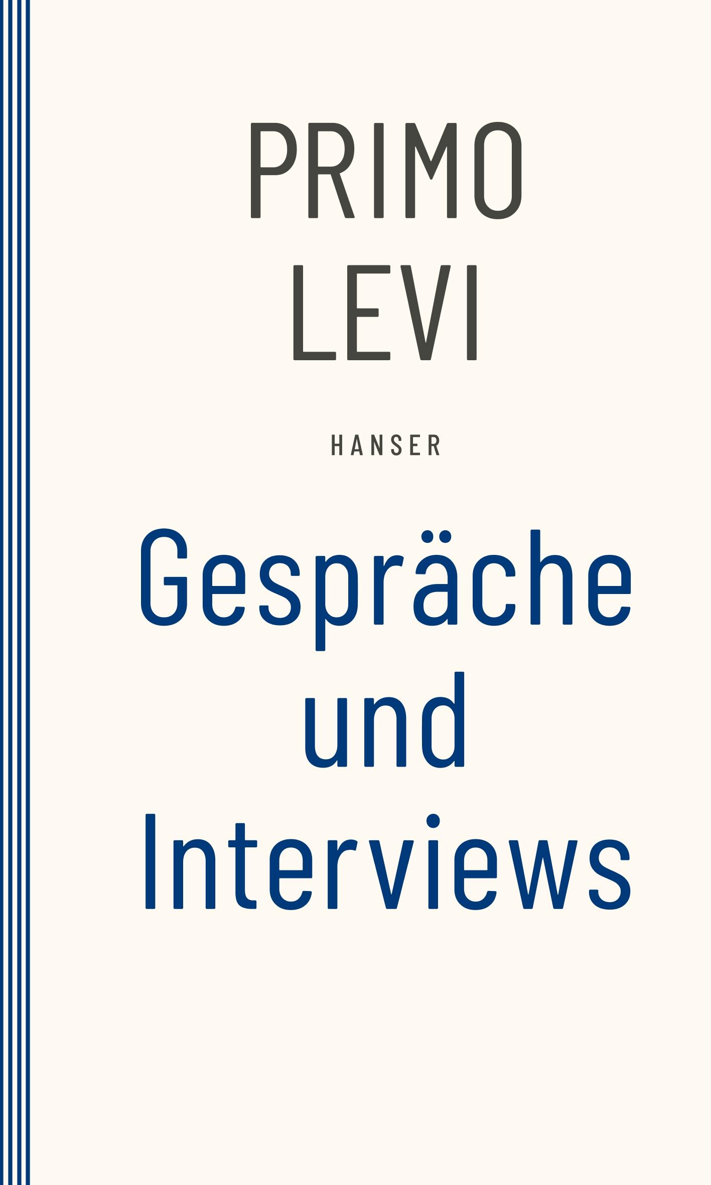 Cover: 9783446266513 | Gespräche und Interviews | Primo Levi | Taschenbuch | Paperback | 1999