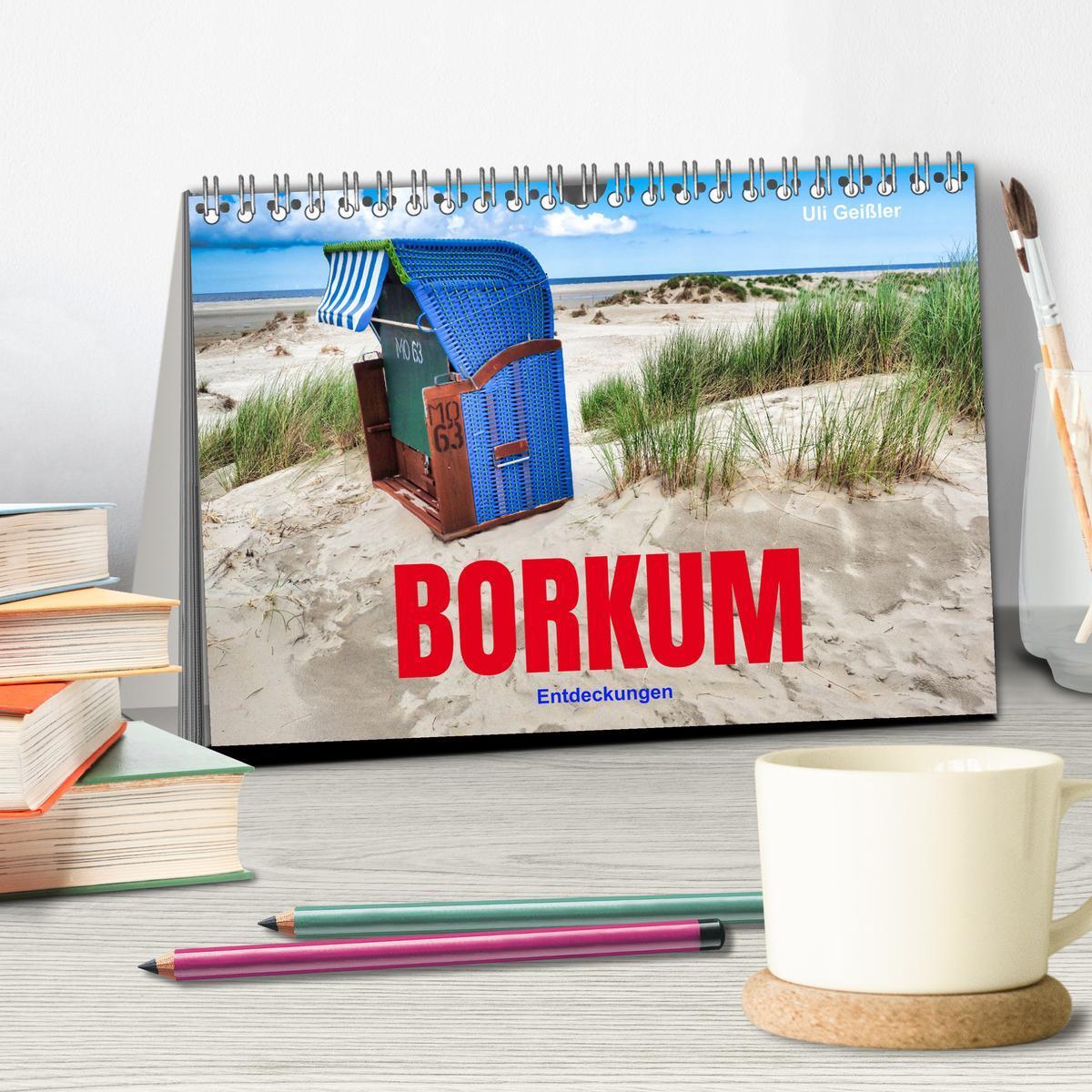 Bild: 9783457163184 | BORKUM Entdeckungen (Tischkalender 2025 DIN A5 quer), CALVENDO...