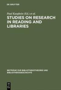 Cover: 9783598221712 | Studies on research in reading and libraries | Paul Kaegbein (u. a.)