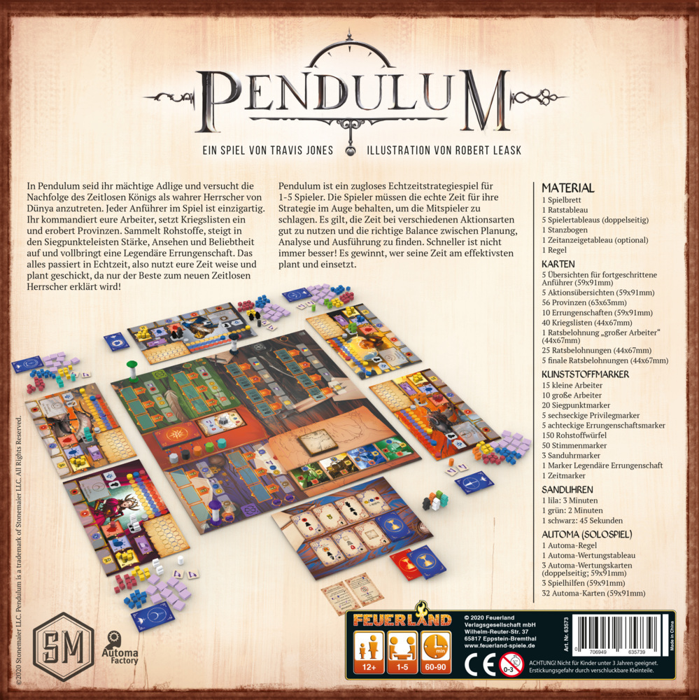 Bild: 706949635739 | Pendulum (Spiel) | Travis Jones | Spiel | In Spielebox | Deutsch