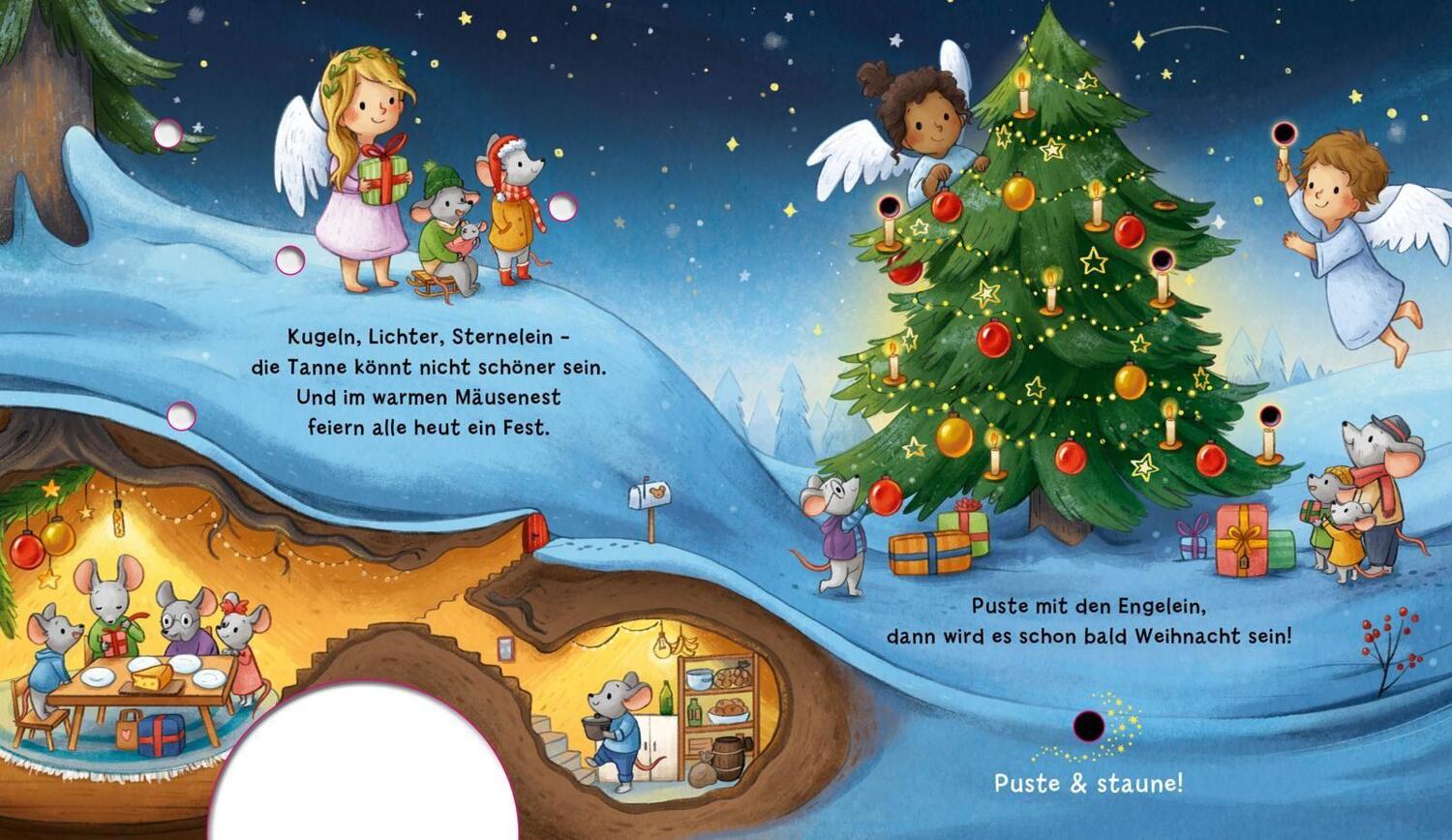 Bild: 9783480236534 | Mein Puste-Licht-Buch: Es wird Weihnachten, kleine Maus | Nömer | Buch